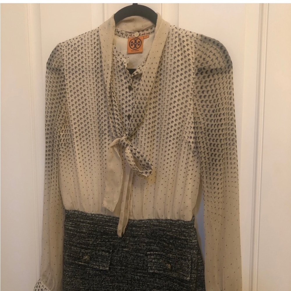 Tory Burch Polka Dot logo dress sz xs - Picture 2 of 11